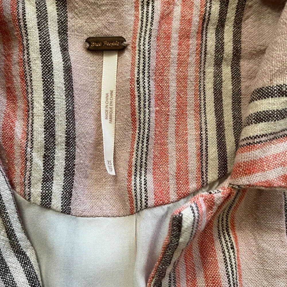 Free People Pink and Cream Striped Blazer - Picture 8 of 12